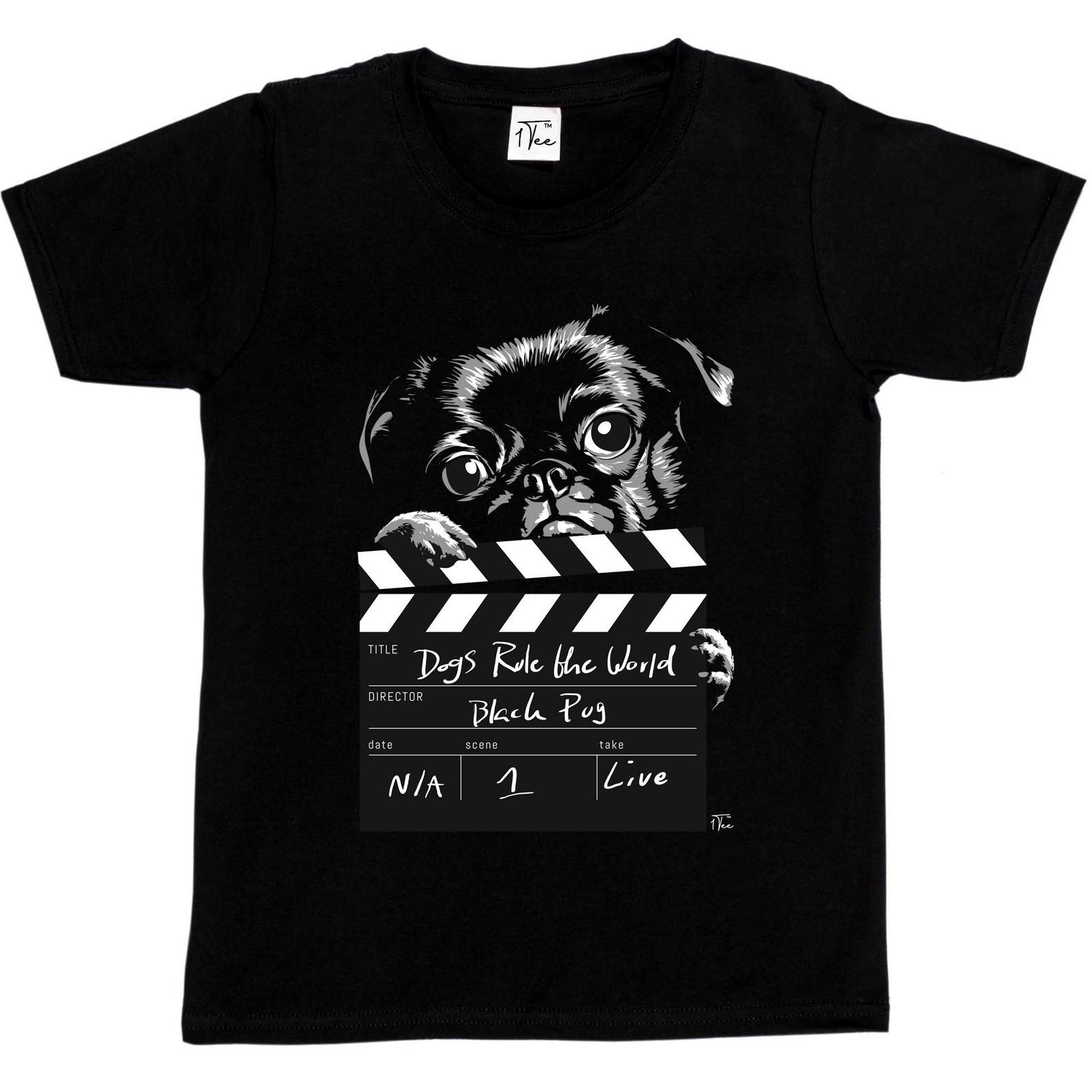1Tee Kids Boys Dogs Rule The World Film T-Shirt XXL