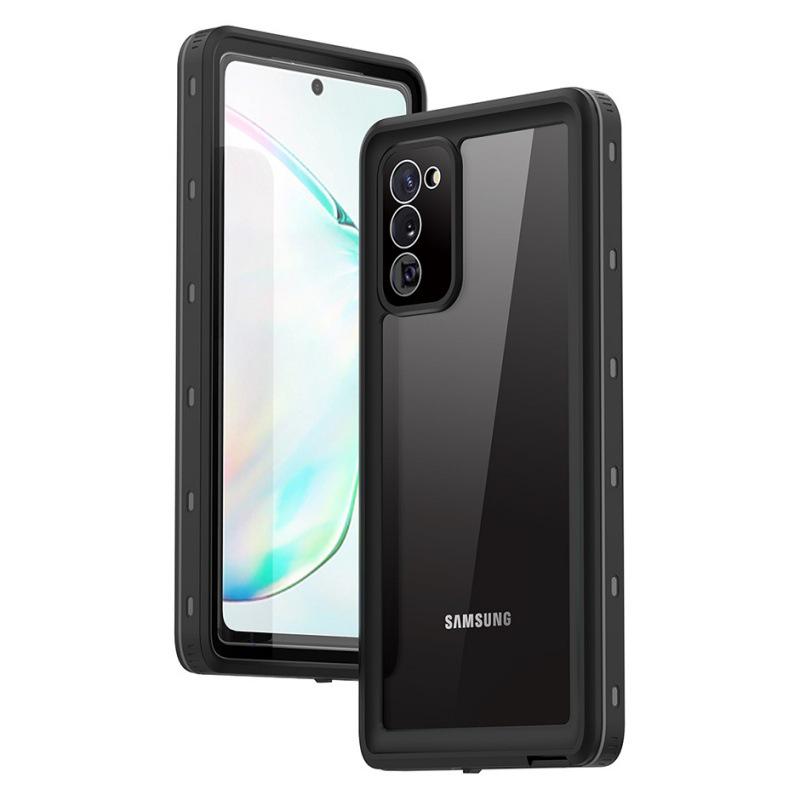 Red Pepper Waterproof Samsung Note20 Case – Outdoor, Drop-proof, Transparent, Full Coverage Protection for Swimming and Cycling