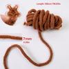 6Rolls Braided Polyester Rope 7mmX5Meters Hollow Braided Cord with Needle and Fixed Wire for Art Craft and Decoration
