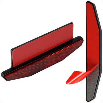 2 Pack Mini Reflector for Motorcycles - E4 Certified Aluminum Plate Easy Install Red Reflector for Scooter Bike ATV