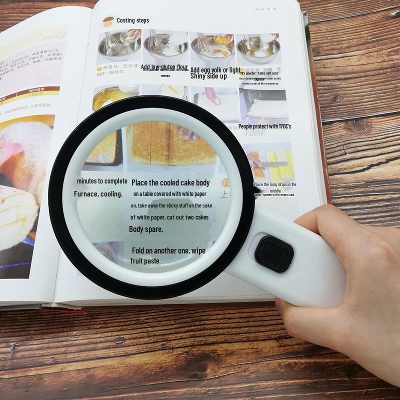 30x HD Handheld Magnifier with LED for Reading, Repair, and Authentication - Perfect for Kids and Seniors.