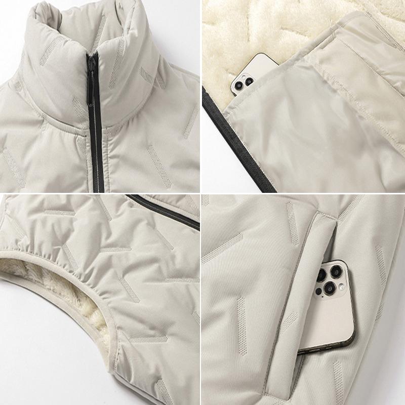 Autumn Winter Men's Fleece Sleeveless Jacket Man Zipper Warm Windbreaker Vest Men Cotton Thermal Waistcoats Brand Clothing 5XL