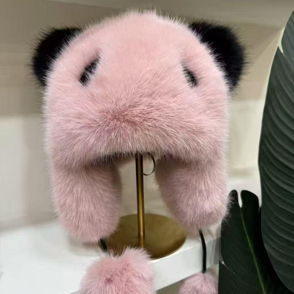 Winter Warm Raccoon Hat for Adults & Kids - Cute Scenic Photo Accessory