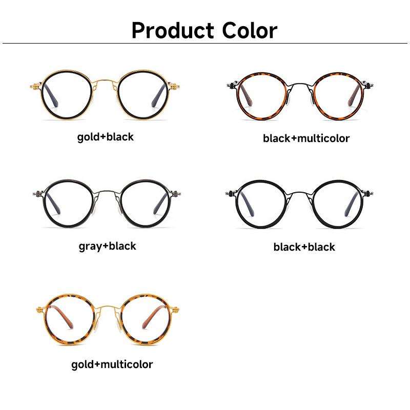 Retro Anti Blue Light Blocking Glasses Men And Women Transparent Eyepieces Computer Glasses Eyeglasses Replaceable Optical Lens