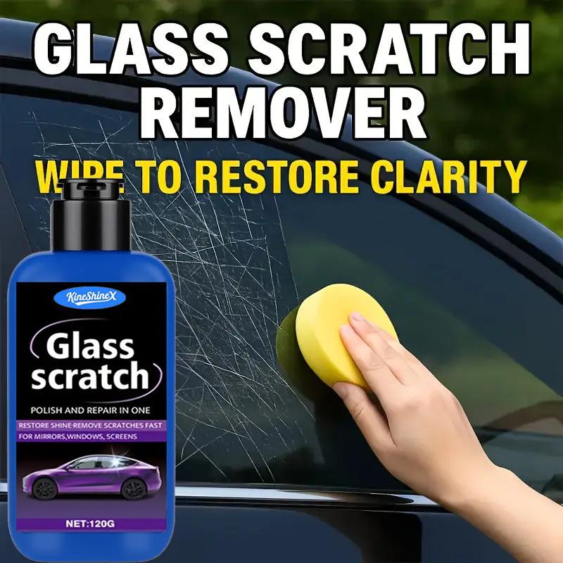 Autoglas-Kratzer-Reparaturpolitur 120g – Windschutzscheiben-Restaurations-Kit, Entfernt Scheibenwischer-Spuren & Kratzer, Spiegelpolitur