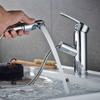 Bathroom Basin Faucet Single Handle Single Hole Mixer Tap Deck Mounted Hot and Cold Tap Pull Out Faucet Washbasin Mixer Tap