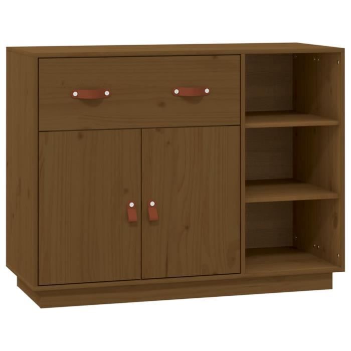 820140 vidaXL Buffet Marron miel 98,5x40x75 cm Bois massif de pin