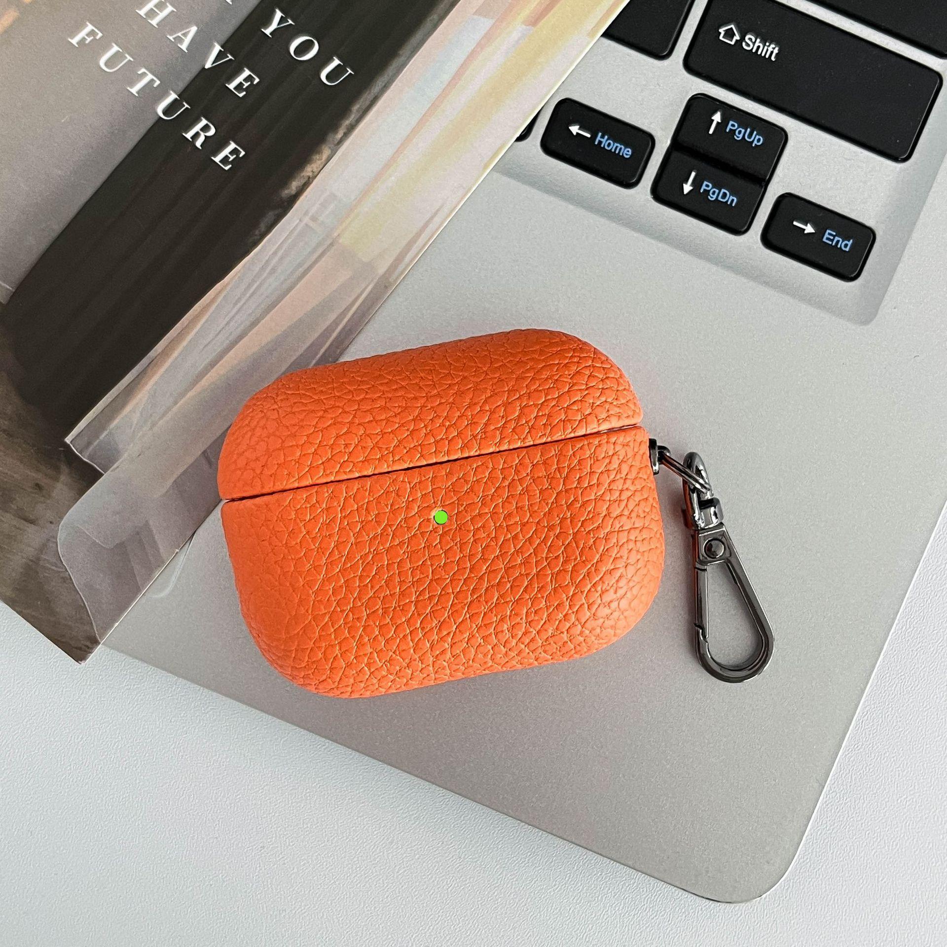 

High End Business Bluetooth Earphone Case For Apple AirPods 1 2 3 4 Pro 2 3 Retro Litchi Texture Leather Protect Headphone Cover For Airpods 1 2