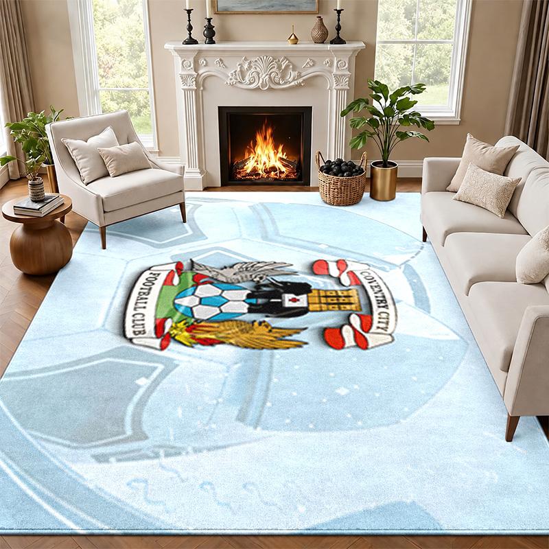 Coventry City F.C. Carpet Door Mat for Living Room or Bedroom Protective Mat Under Chair Office Decoration Christmas Gift Birthday Present