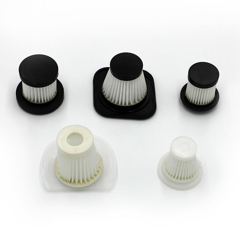Washable HEPA Filter Cartridge for Car Vacuum Cleaner with Multiple Accessories.