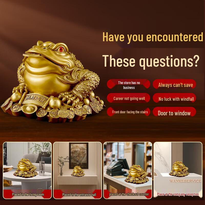 Brass Three-legged Money Toad Statue