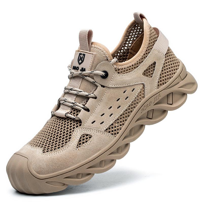 Oulylan Man Sneakers Summer Safety Shoes Breathable Labor Protection Shoes For Men Anti Impact Anti Puncture Working Shoes