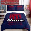 Set copripiumino 3 pezzi (1*Copripiumino + 2*Federe, Senza Nucleo), Set Biancheria da Letto con Nome Personalizzato e Motivo Squadra di Calcio, Decorazione Camera da Letto per la Casa Regalo
