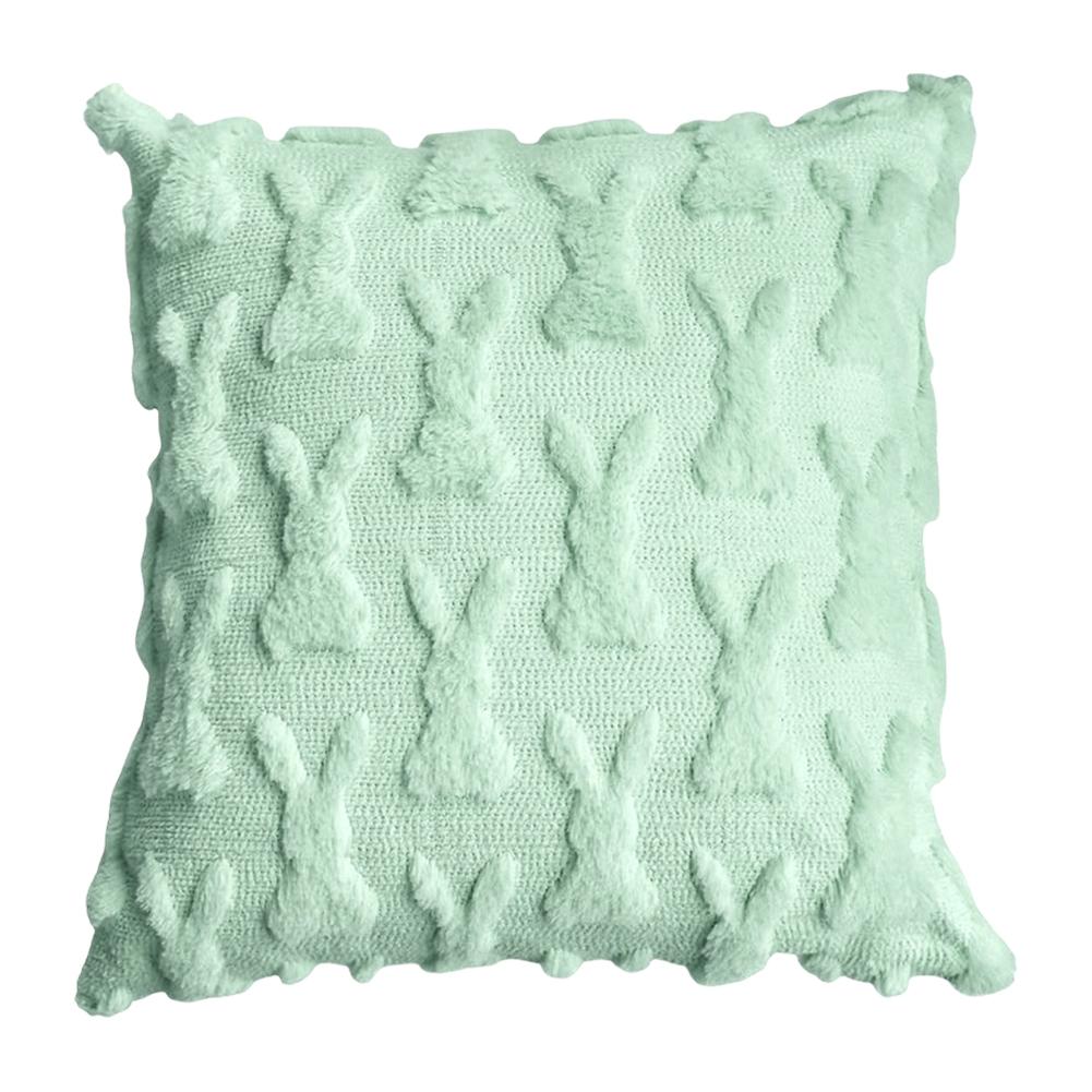 

Easter Bunny Throw Pillow Covers Soft Plush Pillowcase 45x45cm Couch Cushion Case for Easter Decor Couch Sofa Bedroom Decorative