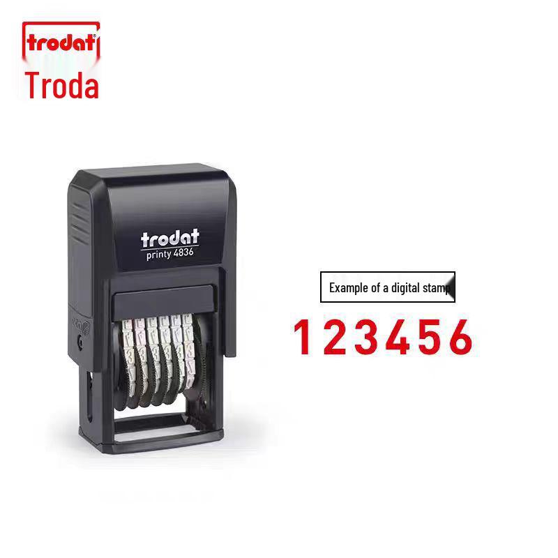 Zhuoda Adjustable Automatic Number Stamp, 6-Digit to 13-Digit, Self-Inking and Ink Ejection.