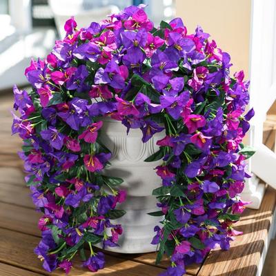 Realistische Nep Bougainvillea Nep Zijde Lange Hangende Kunstbloemen Plant UV-bestendig Zomer Decoratie Bougainvillea Klimop