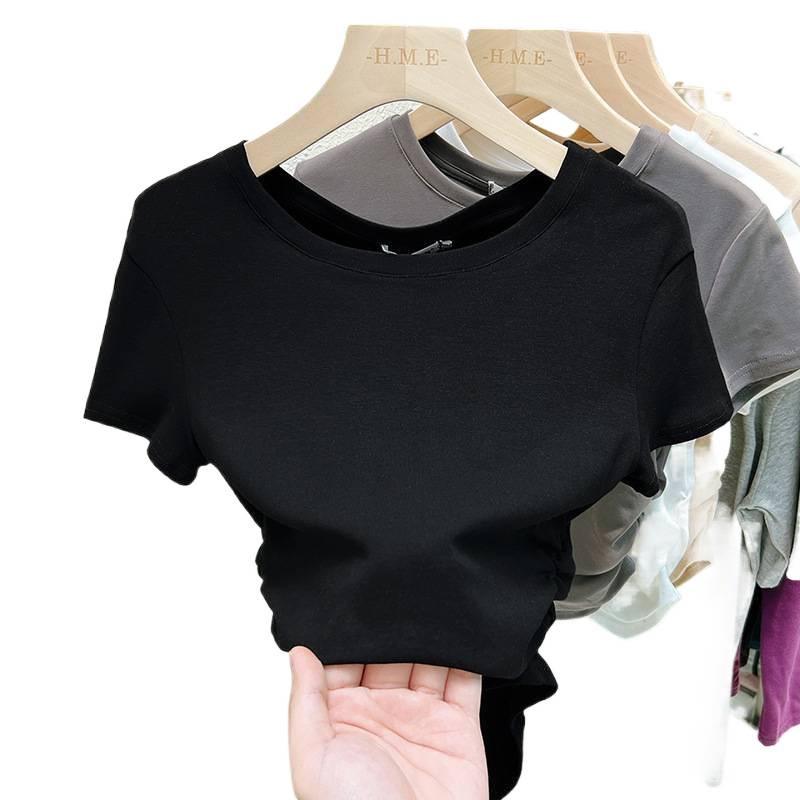 2026 Trendy Women's Pleated Short-Sleeve T-Shirt - Hot Girl Style