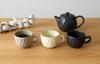 WORLD CREATE Aika Hasami Ware Twisted Pot, Black Glaze, Size: Approx. W11 x D17.5 x H11, 11474