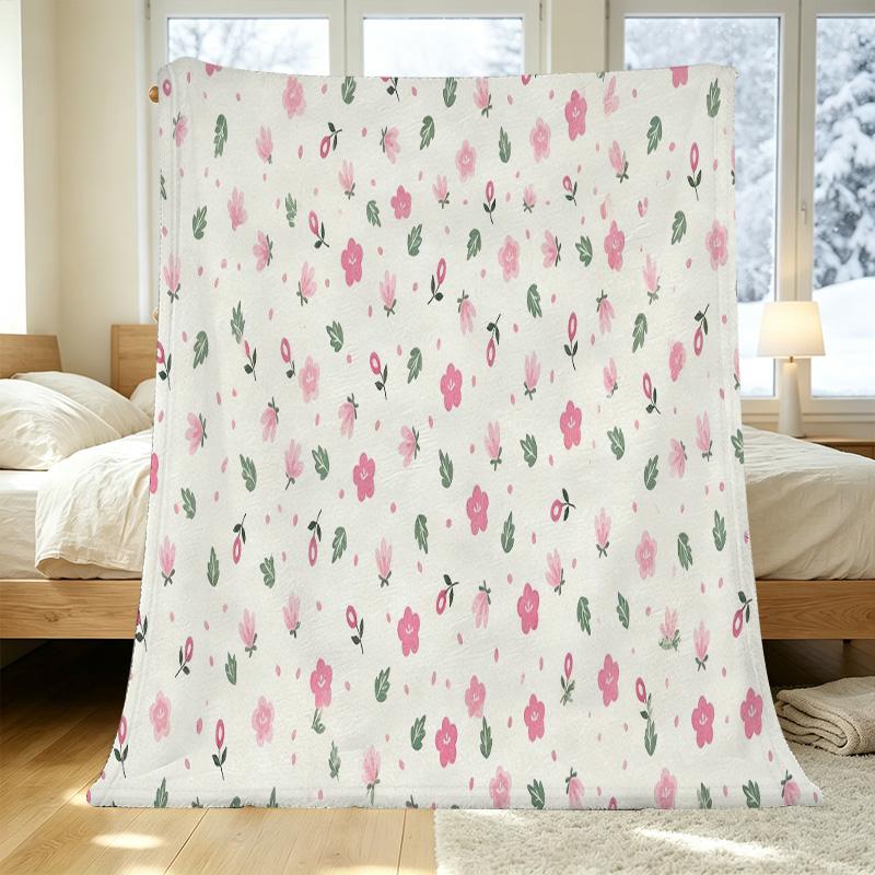 Soft Fleece Throw Blanket – Breathable Cozy Warm Plush, Charming Prints, Skin-Friendly for Home, Ideal for Halloween & Christmas