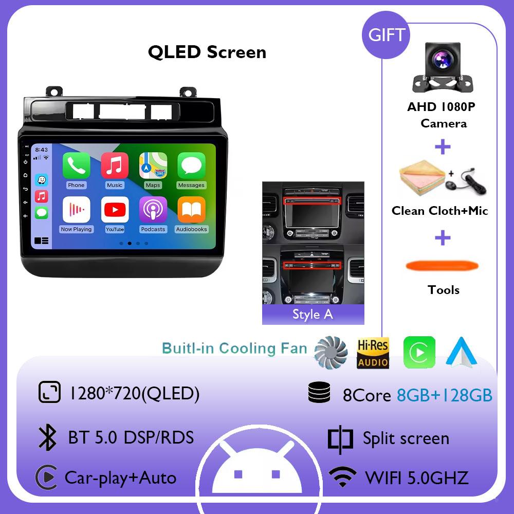 Android 14 Car Multimedia Player For Volkswagen VW Touareg 2012 2013 2014 2016 2018 wireless Carplay Android Auto 4G+WIFI