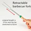 BBQ Small Tools Extension-type Roasting Sticks Telescopic Fork Skewers Barbecue Hot Dog Forks Household Convenience Small Tools