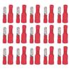 50 Pairs Durable Red Insulated Wire Terminals 22-16 AWG Quick Crimp Male Female Connectors Wire Crimp Connectors Audio Wiring