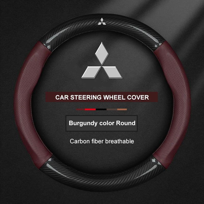 For Mitsubishi Outlander Pajero Asx Colt Lancer EX Evolution X L200 Triton RALLIART Delica Eclipse Car Steering Wheel Cover