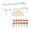 12 Hole Acrylic Cone Rack for Ice Cream Food Cones For Charcuterie Appetizers and Salads with Transparent Material
