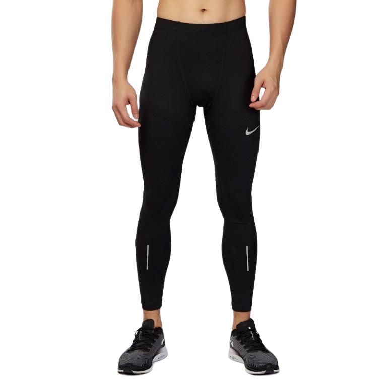 Nike Solid Color Logo Print High Waist Fitness Pants Men Bottoms Black 856887-010