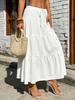 European and American new spring/summer women's skirts, tie-up patchwork large hem skirts, loose long skirts, plus-size women's clothing
