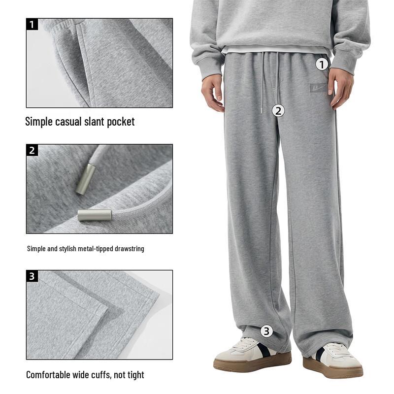 Warrior Men's Casual Wide-Leg Trousers