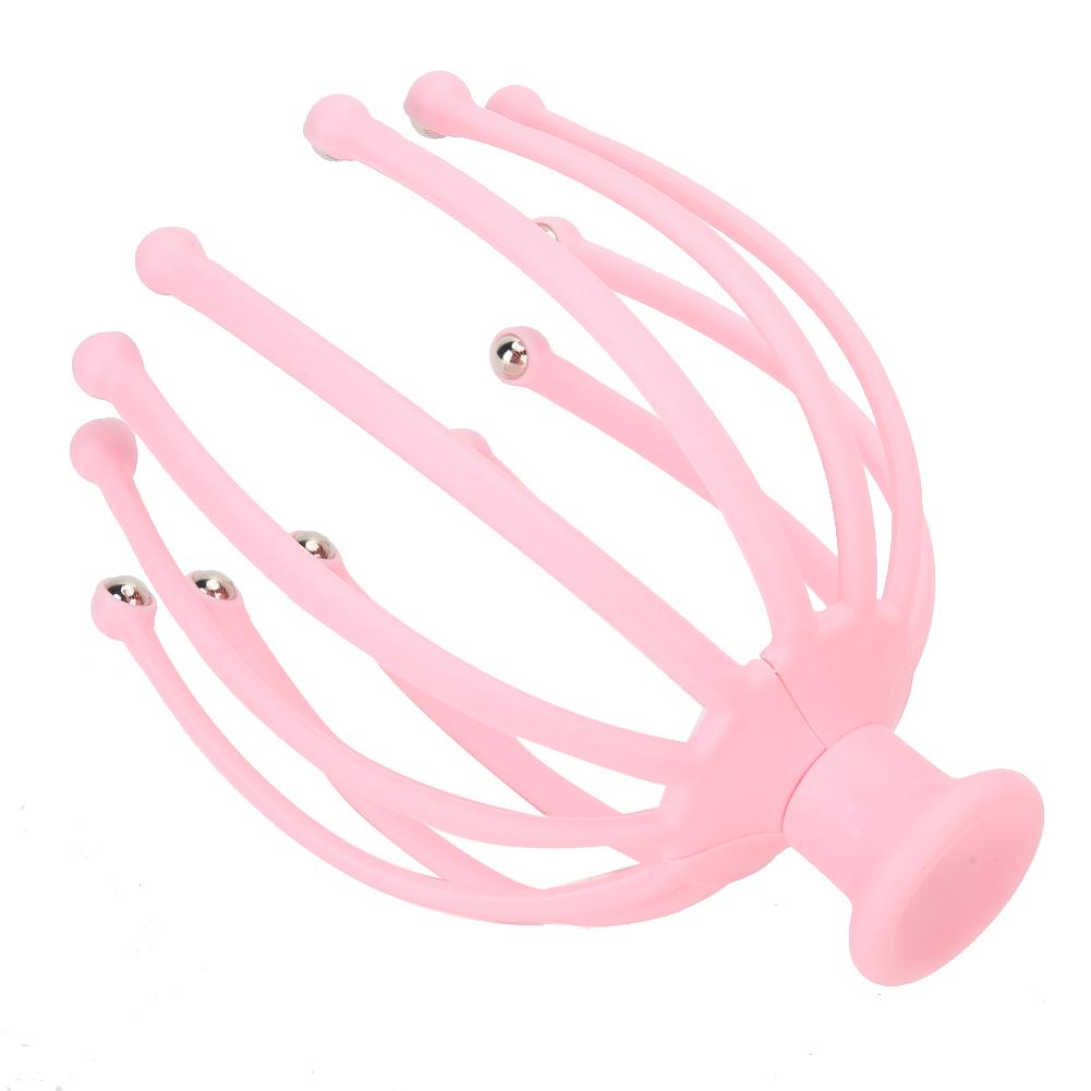 

Массажер для головы в виде когтя, снятие стресса, терапия для волос, массажная машина для кожи головы с роликовым шариком, розовый розовый