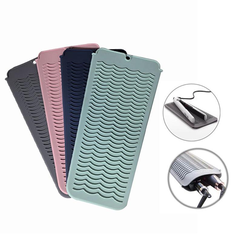 New 1Pc Multifunctional Silicone Heat Resistant Pad Insulation Mat For Hair Straightener Heat Curling Stick Curler Flat Irons
