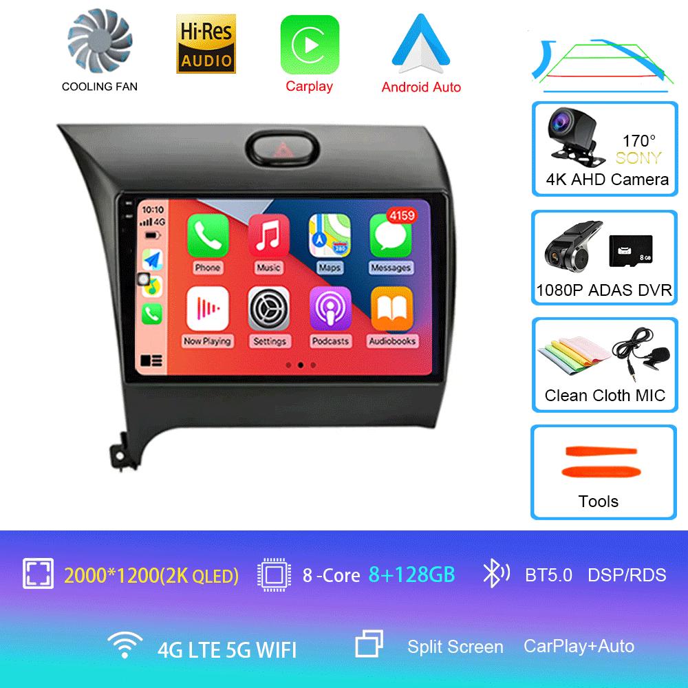 Android14 Carplay Auto For KIA K3 CERATO FORTE 3 YD Tuner 2013 2014 2015 2016 2017 video Player Multimedia Car Radio WIFI+4G DSP