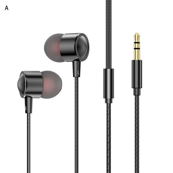 Wired Earbud Wire Control Plug Play Noise Reduction Stereo Surround Music Playing Straight Jack 3.5mm/Type-C Heavy Bass Wired Earphone for Home