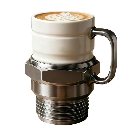 Spark Plugs Mug Creative Car-Themed Coffee Cup with Insulated Stainless Steel Liner Unique Gift for Auto Enthusiasts & Mechanics
