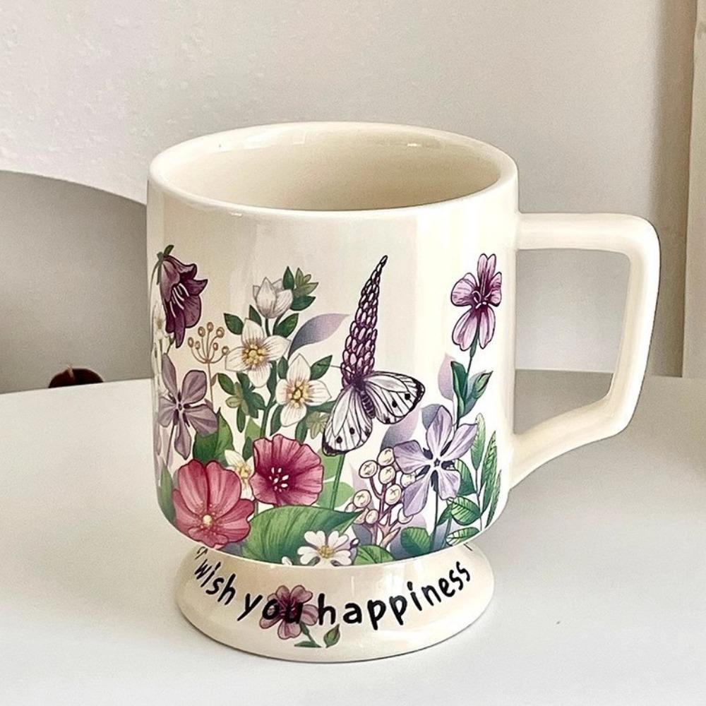 Vintage mug, water cup, washing cup, cream wind household brushing cup, bathroom couple mouthwash cup, tooth tank, tooth set.