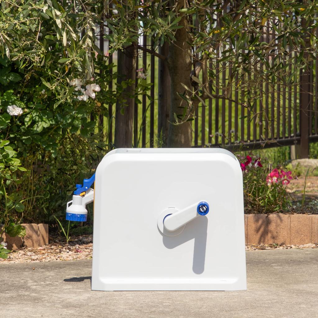 Green Life Wavey Cube 30m Hose Reel with Guide for Clean Hands PRC-30GN