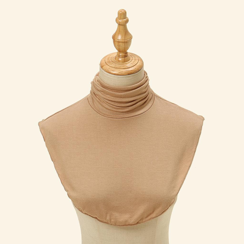 Soft Cotton Modal Inner Neck Cover Solid Color False Collar For Woman Mock Neck Half Top Detachable Collars Neck Free Size