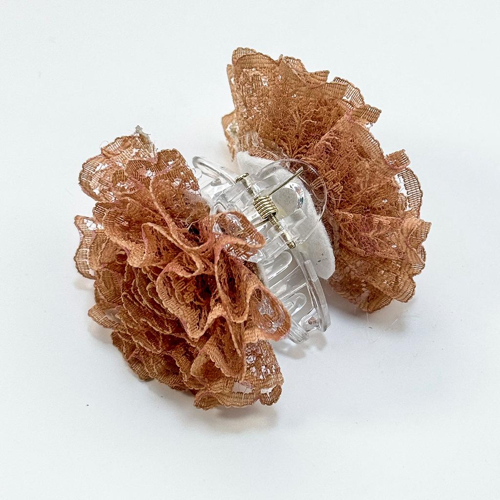 Neue Mini Blumen Haarspangen Mädchen Kinder Spitze Blumen Pferdeschwanzhalter Haarklammern Haarspangen Mode Haarschmuck