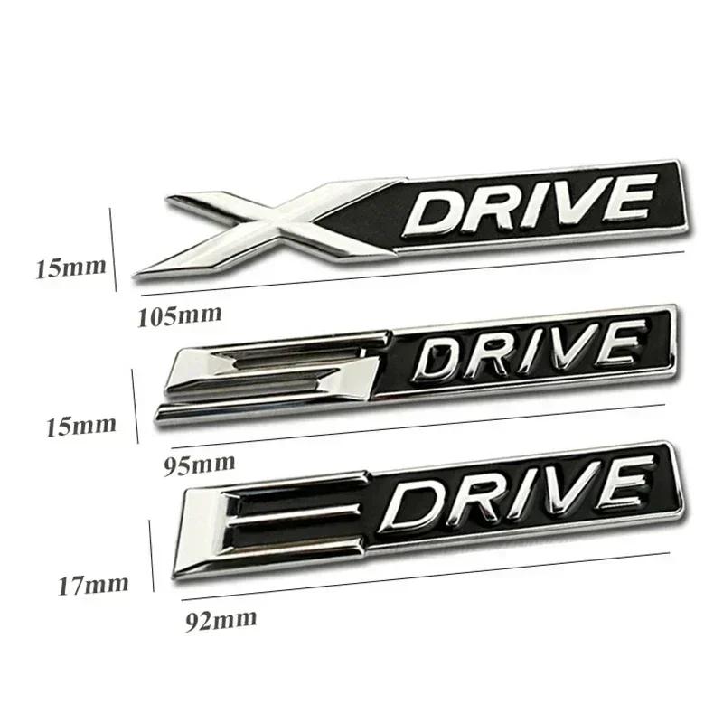 3D Metal XDRIVE SDRIVE EDRIVE Letters Car Rear Trunk Fender Emblem Badge Sticker For BMW E46 E39 E60 E90 F10 F30 E36 X3 X6 X5 X7