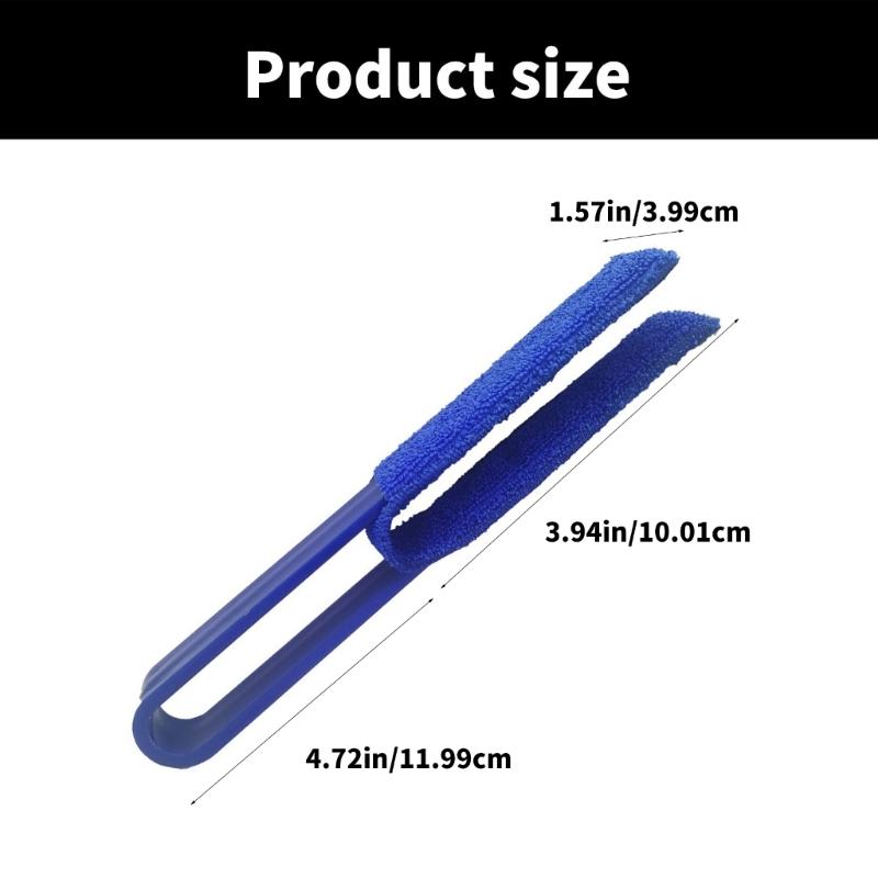 4 Pieces Double Brush Head Blinds Cleaning Tools for Window Blind Air Conditioner Vent and Car Vent Cleaner Duster Brush