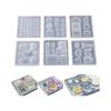 Transparente Schmuckherstellungswerkzeuge Epoxid-DIY-Harzformen Silikonformen Schlüsselanhängerform