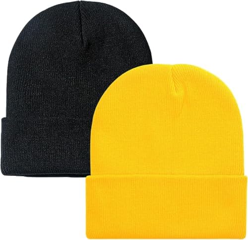 Rosoz Unisex Winter Beanie Cuffed Knit Skull Cap for Men and Women