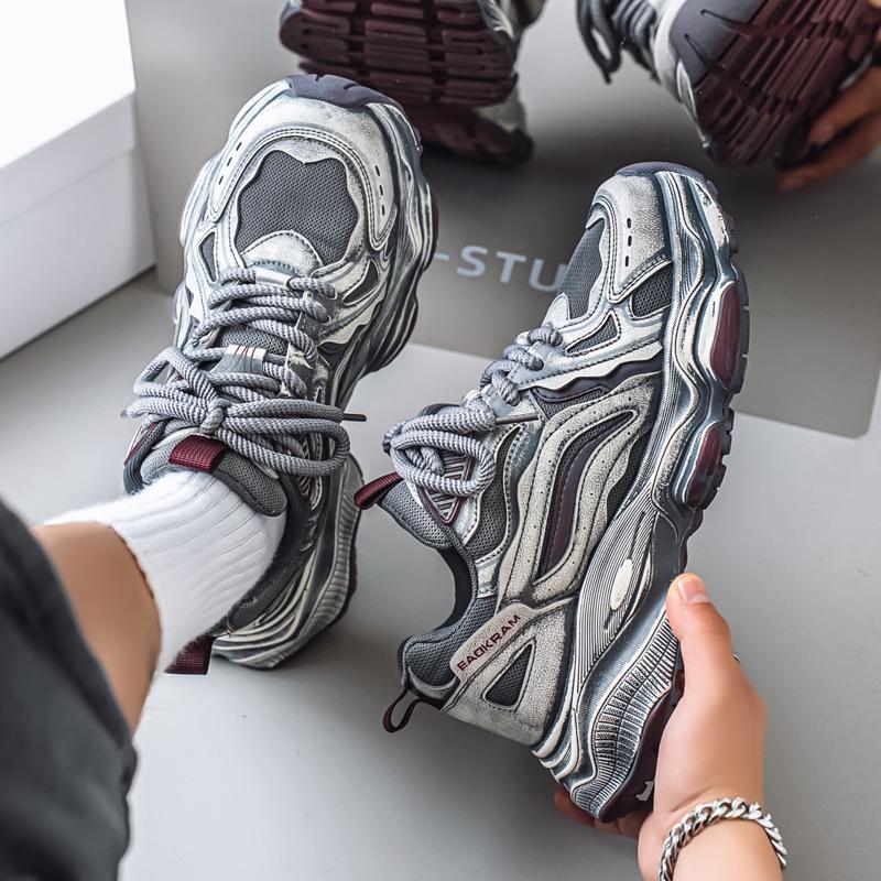 Summer new retro dad shoes platform sneakers polished and old breathable casual shoes