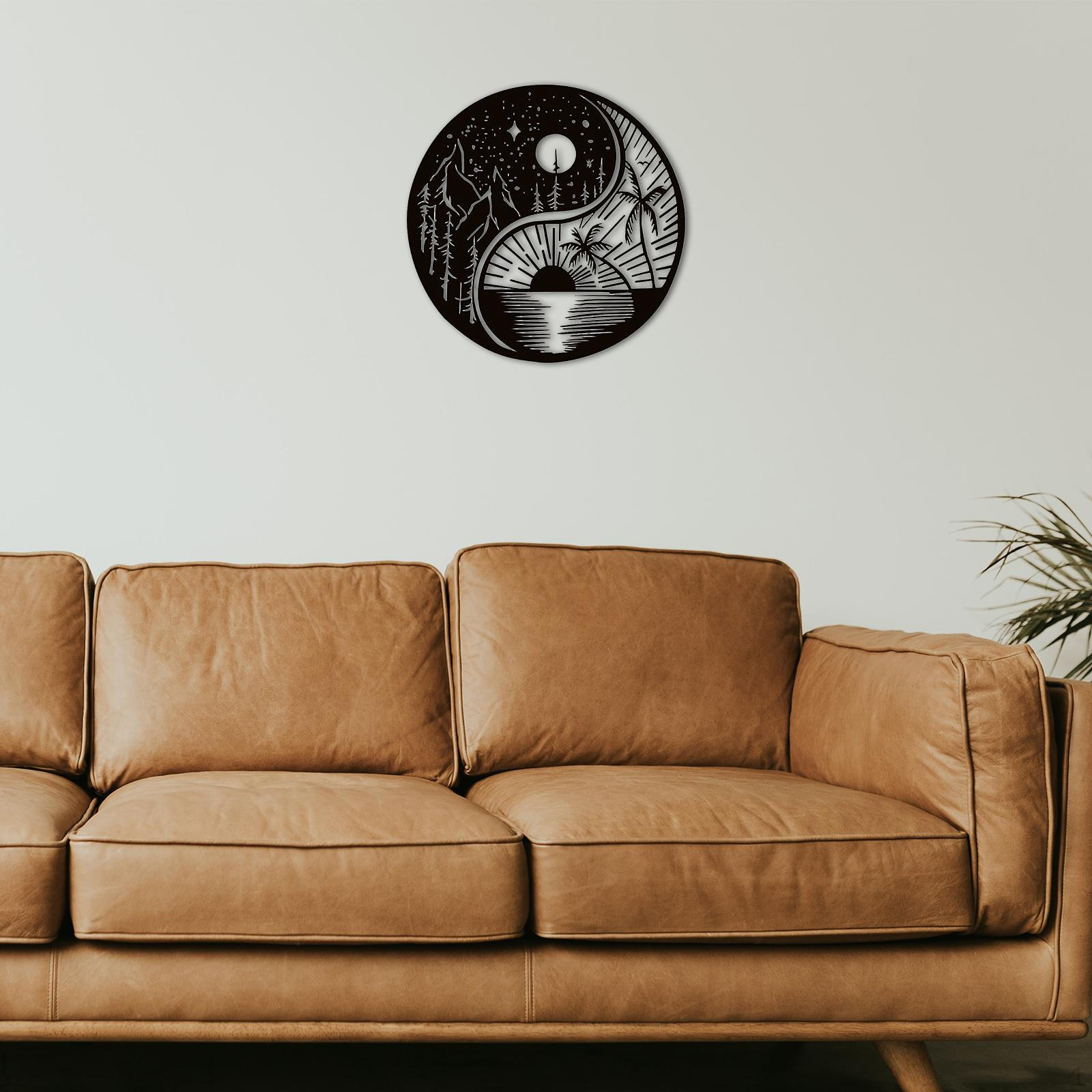 

Metal Wall Decor Black Silhouette Art for Bedroom Corridor Home Backdrop Office