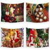 Christmas Santa Claus Decorative Print Pattern Tapestry Home Living Room Bedroom Wall Decoration Background Fabric Tapestry