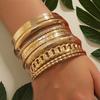 Unique Personality Bracelet Korean Style Hand Jewelry New Metal Bangles Set  Girls