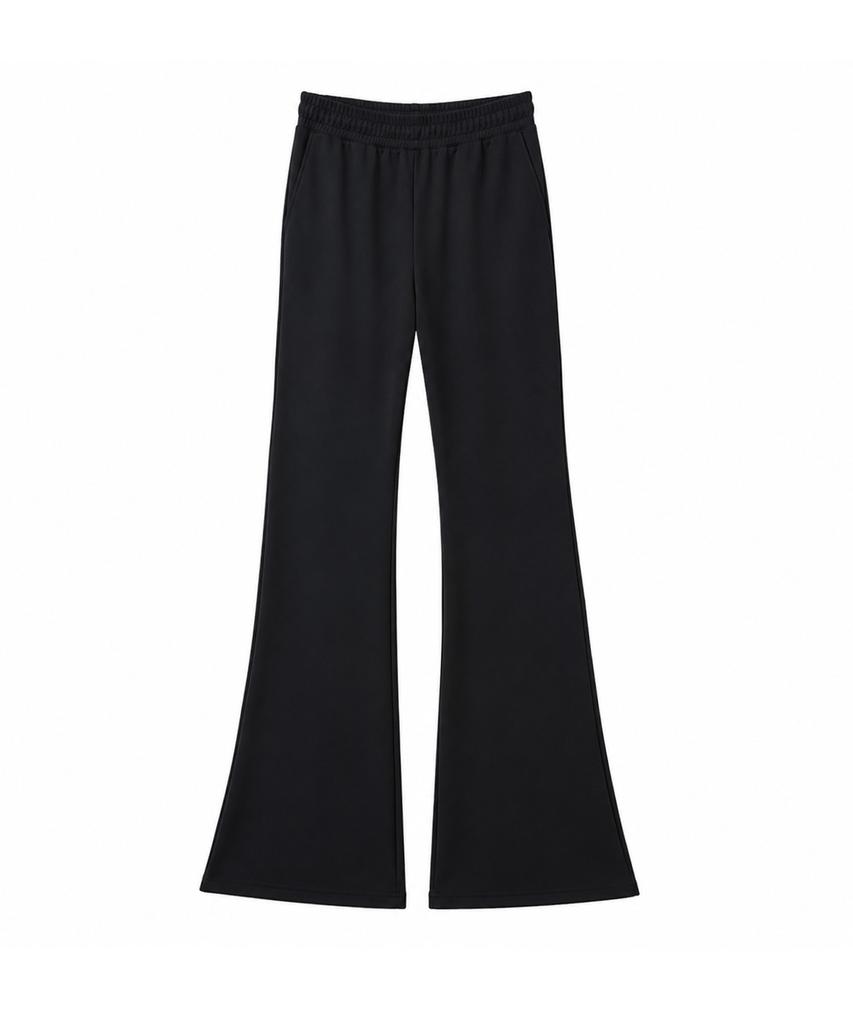 KOLEAT Long Slim Elastic Bootcut Slacks [Black] Wide Flare Pants Ver.