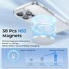 Crystal Clear Magnetic Case for iPhone 17 16 15 14 Plus 13 11 12 Pro Max Case Compatible With Magsafe Wireless Charge Case Cover